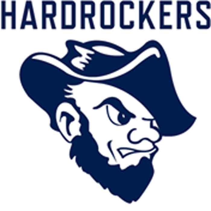 blue grubby the miner head with hardrockers written above it